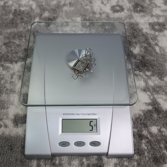 925 Sterling Silver Picture Frame Pendant Charm 18" Box Chain - Picture 9 of 16